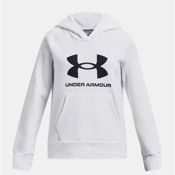 Under Armour Rival Fleece Hoodie Girls Size Medium in White New With Tags! - Picture 1 of 7